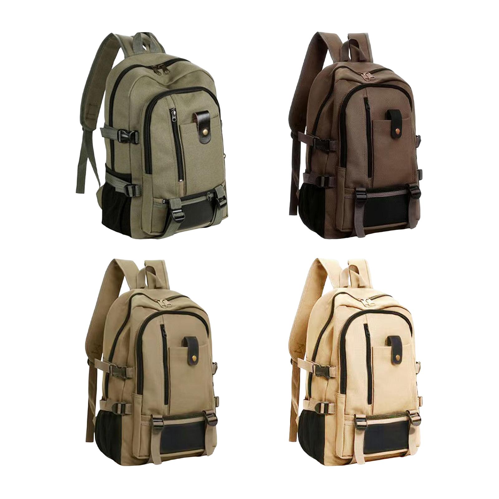 ビジネスや通学に最適な、大容量のキャンバス製トラベルバックパ - Canvas Backpack Casual のレビューと価格